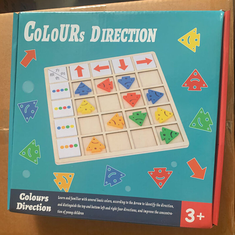 لغز سطح المكتب لعبة المنطق التدريب الاتجاه اللون السهم للأطفال اللعب المعرفية الطفولة المبكرة التدريس المعونة الاطفال هدية #6