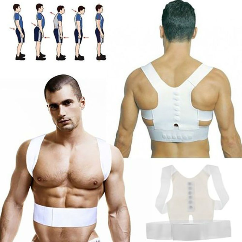 Corset Back Correction Magnetic Posture Corrector Straight Shoulder Brace Lumbar Support Pain Relief for Child Adult Women Men