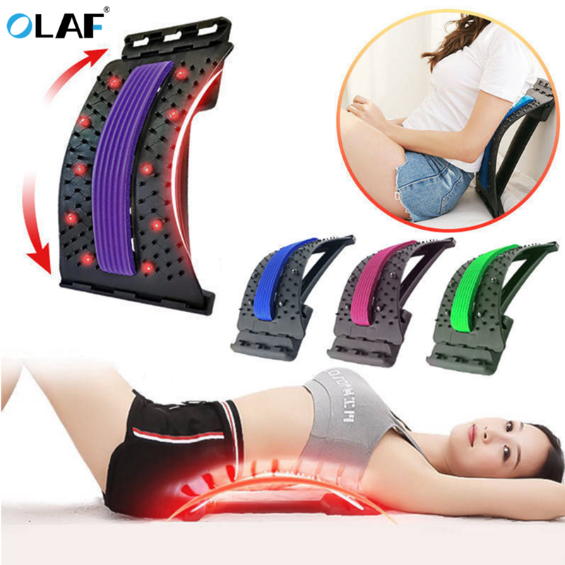 Magnetotherapy Back Stretcher Adjustable Back Cracker Massage Waist Neck Fitness Lumbar Cervical Spine Support Pain Relief #1