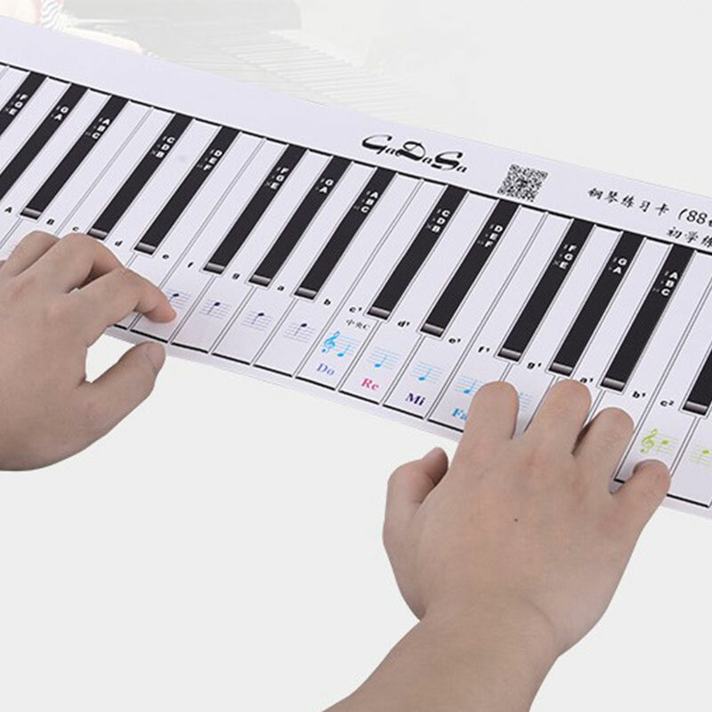 المحمولة 88 مفتاح اليد توالت البيانو مقاوم للماء مرنة الإلكترونية لوحة مفاتيح البيانو ممارسة بطاقة أدوات الموسيقى اكسسوارات 1 قطعة