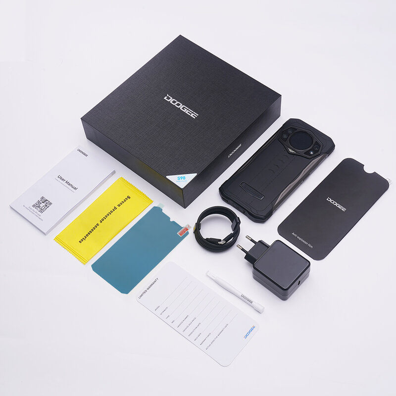 DOOGEE S98 هاتف قوي 8 + 256GB أندرويد 12.0 6.3 "LCD FHD عرض الهاتف الذكي الخلفي G96 ثماني النواة كاميرا 64MP 6000mAh الهاتف