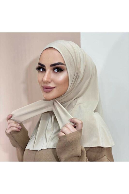 الفيلكرو الجاهزة وشاح شال الحجاب لون الجلد ملابس مسلمة غطاء رأس وشاح