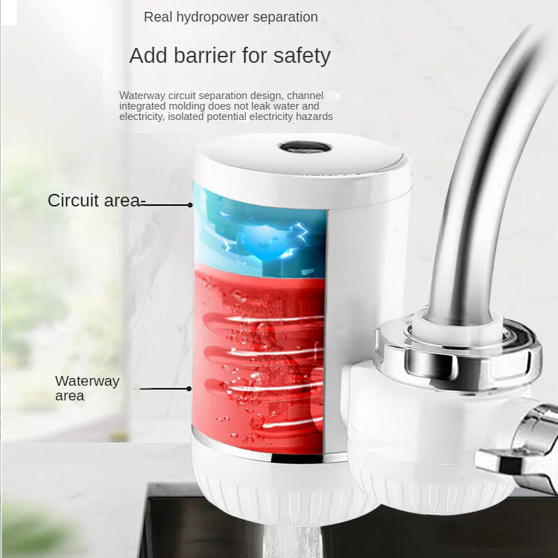 Electric Water Heater Instant Water Heater Tankless Instantaneous Faucet Tap Kitchen Hot Water Crane LED Digital #4
