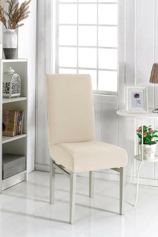 غطاء مقعد ليكرا كريم اللون قابل للغسل أغطية الاطارات مقعد غرفة المعيشة المنسوجات المنزلية والأثاث