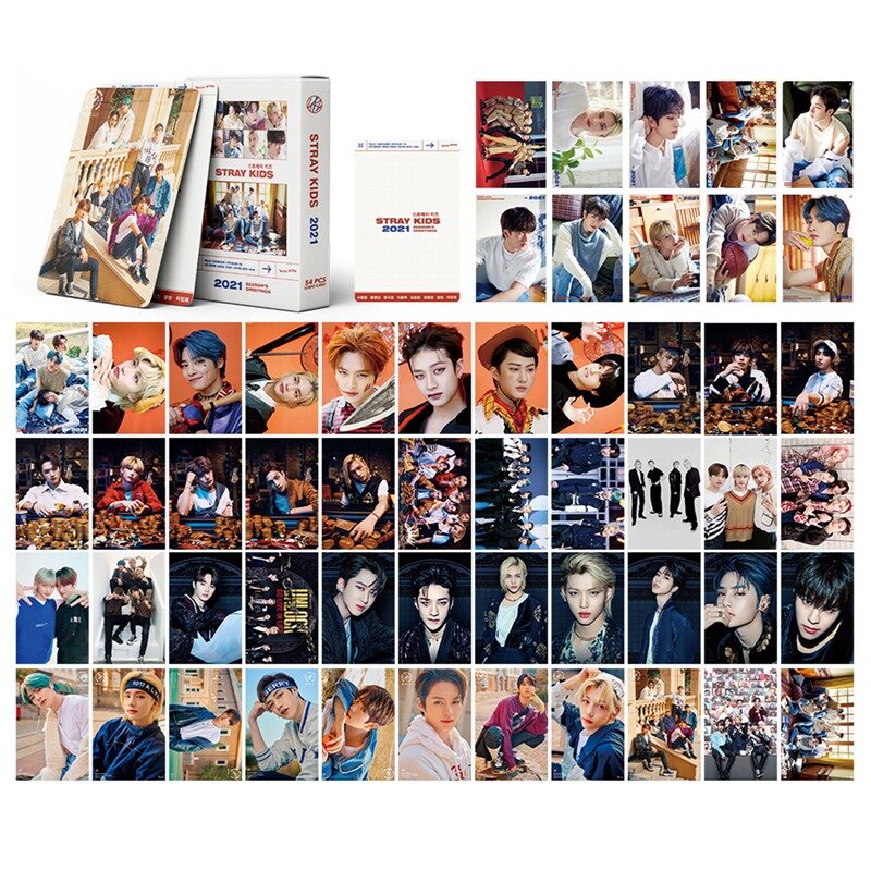 54 قطعة/المجموعة Kpop الضالة الاطفال جديد ألبوم لا صورة سهلة بطاقات HD المطبوعة بريدية LOMO بطاقات لمحبي هدية اكسسوارات #2