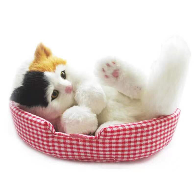 محاكاة أفخم القط الدمى السبر محشوة ألعاب حيوانات الاطفال الأطفال هدايا عيد الميلاد الإبداعية ديكور المنزل