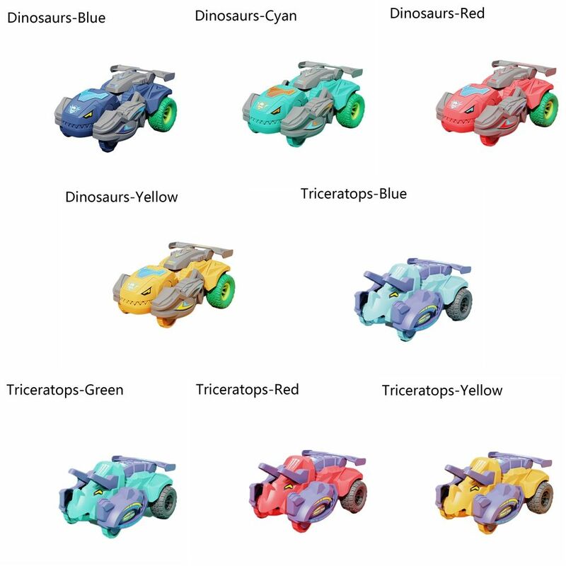 لعبة أطفال مذهلة مقاومة للتدوير محول سيارة نموذج ديناصور سيارة سباق السيارات تأثير مشوهة