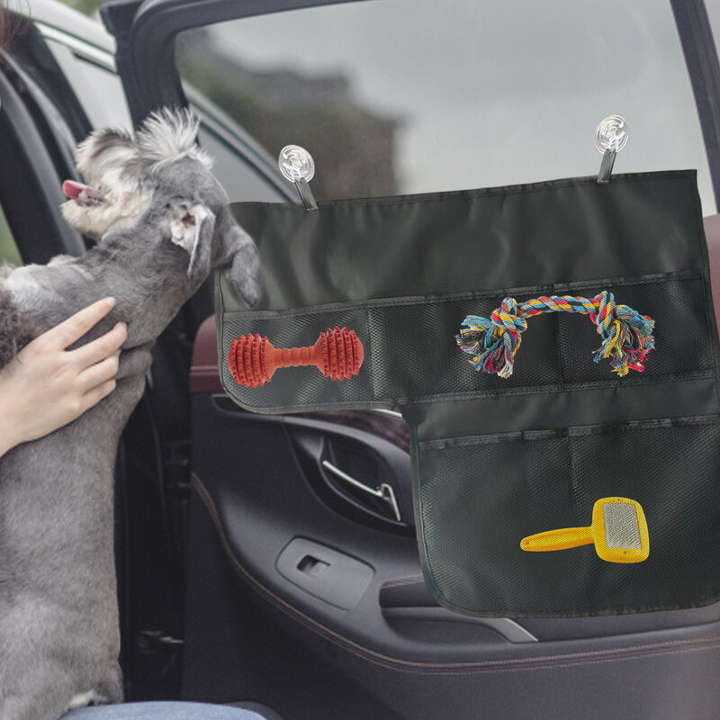 باب السيارة يغطي حامي يناسب أي سيارة كلب سيارة Si & de غطاء حماية الباب مع صافي جيوب مكافحة خدش الكلب إكسسوارات السفر