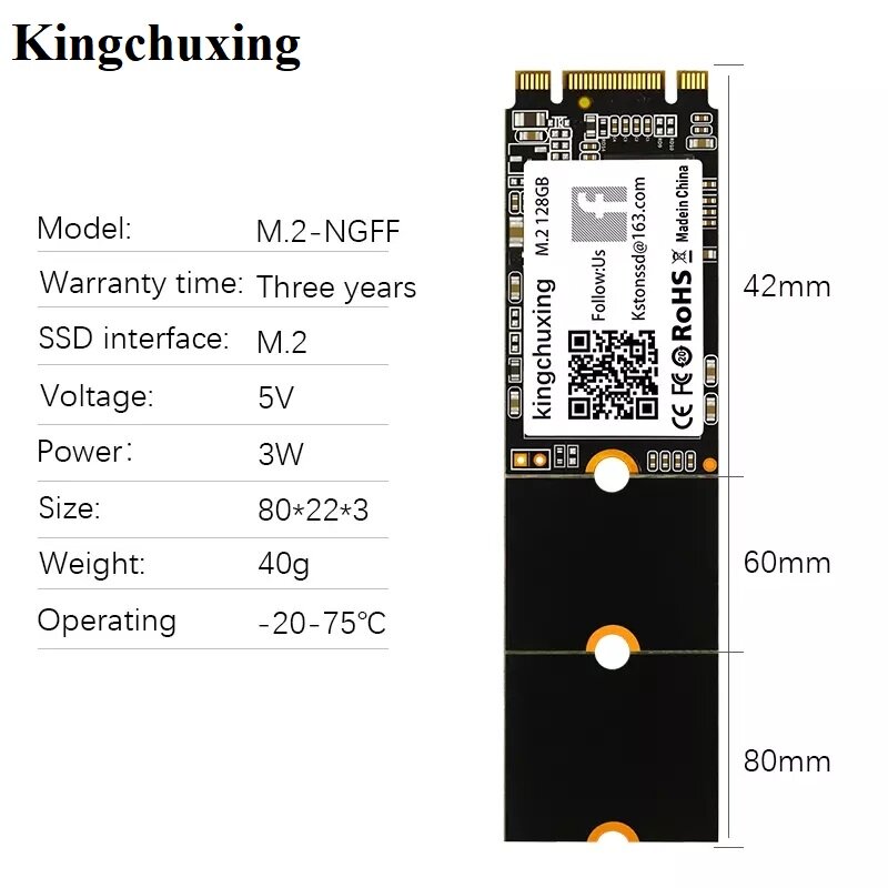 محرك الأقراص الصلبة 240 gb 512gb Ssd من Kingchuxing محرك أقراص صلبة 2280 NGFF أداء مخبأ محرك أقراص الحالة الصلبة الداخلي لأجهزة الكمبيوتر والكمبيوتر المحمول SSD52
