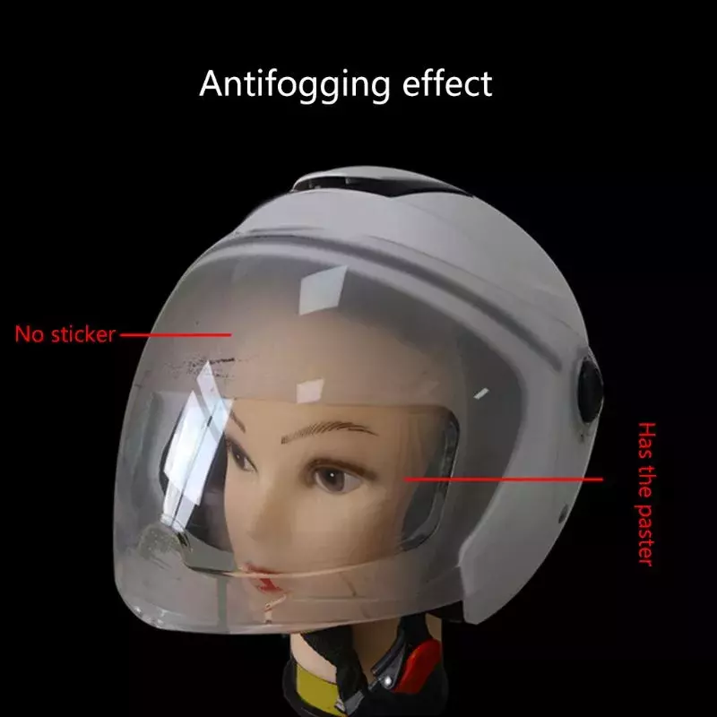 Universal Helmet Clear Anti-Fog Patch Film Motorcycle Helmet Lens Fog Resistant Films for Helmets
