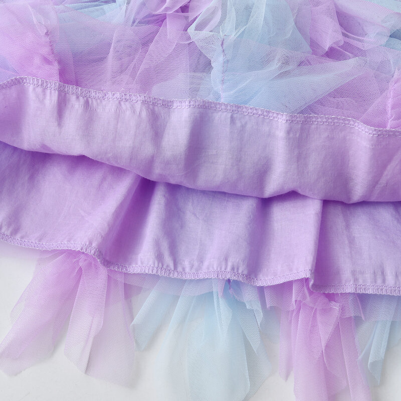 فيكيتا فستان أطفال للبنات تنورة قطنية ملونة طبقات شبكة تول فستان الأميرة الأطفال ملابس للحفلات 3-8T التصميم الأصلي