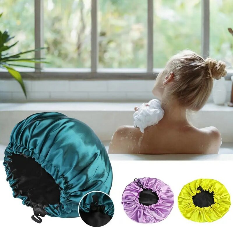 Soft  Useful Lightweight Sleep Cap Drawstring Hair Bonnet Versatile   for Sleeping