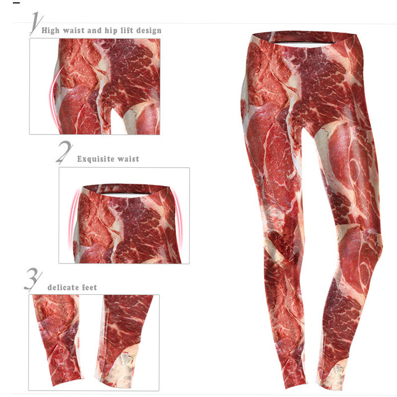 2022 Spring and Summer Hot Selling Women's Leggings Featured Style Slim Fit Stretch Pants Fat Cow 3d Digital Printing Leggings