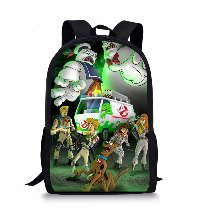 Ghostbusters سكوبي عنصر الطباعة نمط حقائب مدرسية شخصية للأطفال Daypack تصميم جديد حقيبة الظهر للمراهقين