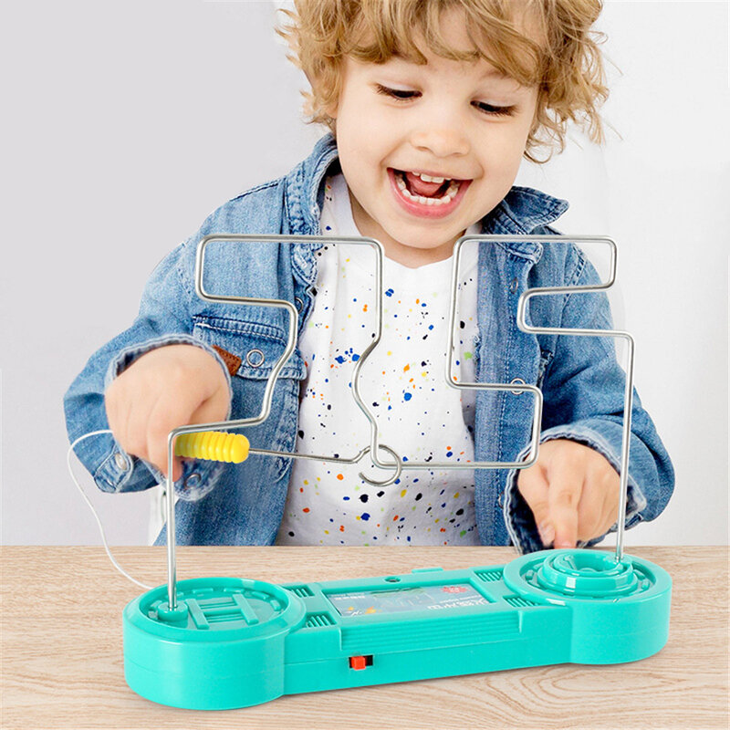 عثرة كهربائية متاهة اللعب الكهربائية لا الطنانة لعبة الأسلاك الاطفال منضدية ألعاب ألغاز اللعب