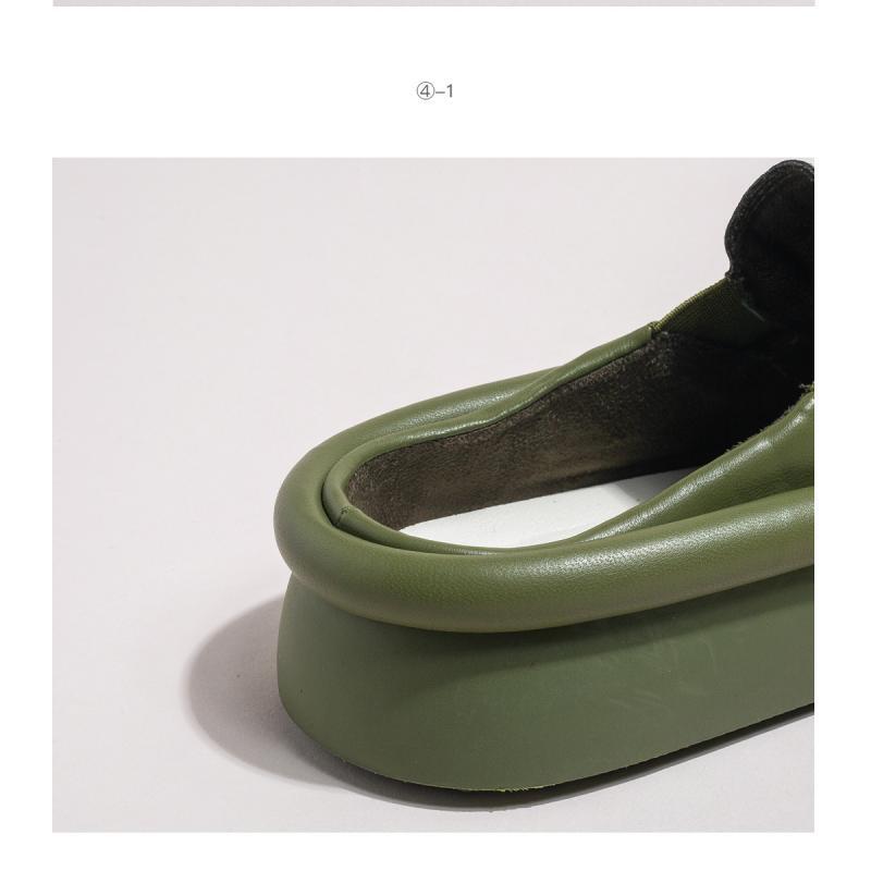 جديد منصة الأخضر امرأة النعال موضة النساء أحذية الصيف مصمم الوجه يتخبط في الهواء الطلق نعال شاطئ الصفافات الجلدية المسطحة