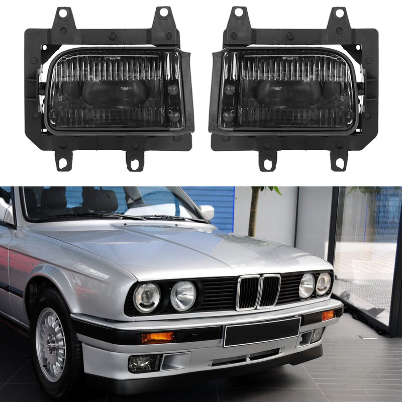 1 زوج سيارة إكسسوارات مضيئة الجبهة الوفير مصبغة الضباب أضواء مصابيح ضباب مع المصابيح لسيارات BMW E30 318i 1985-1993 التصميم