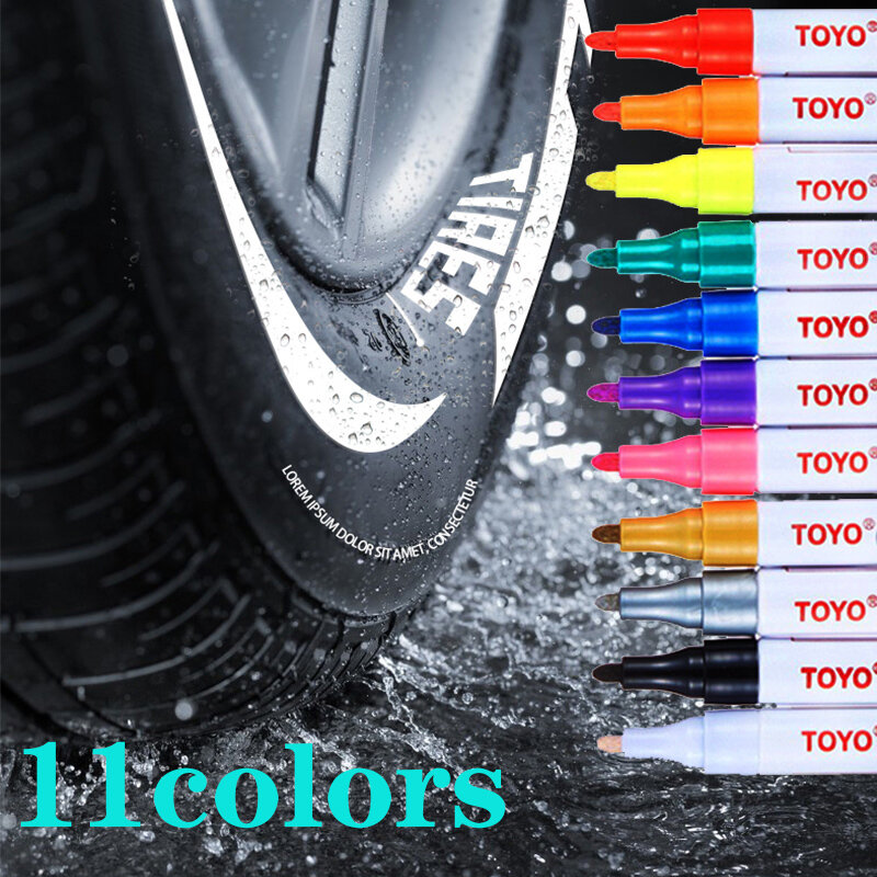 Waterproof Car Tyre Tire Tread Tire Paint Pen Marker DIY Art Drawing Pen Tool Metal Permanent Graffti for Haval H6 H4 H1 H7