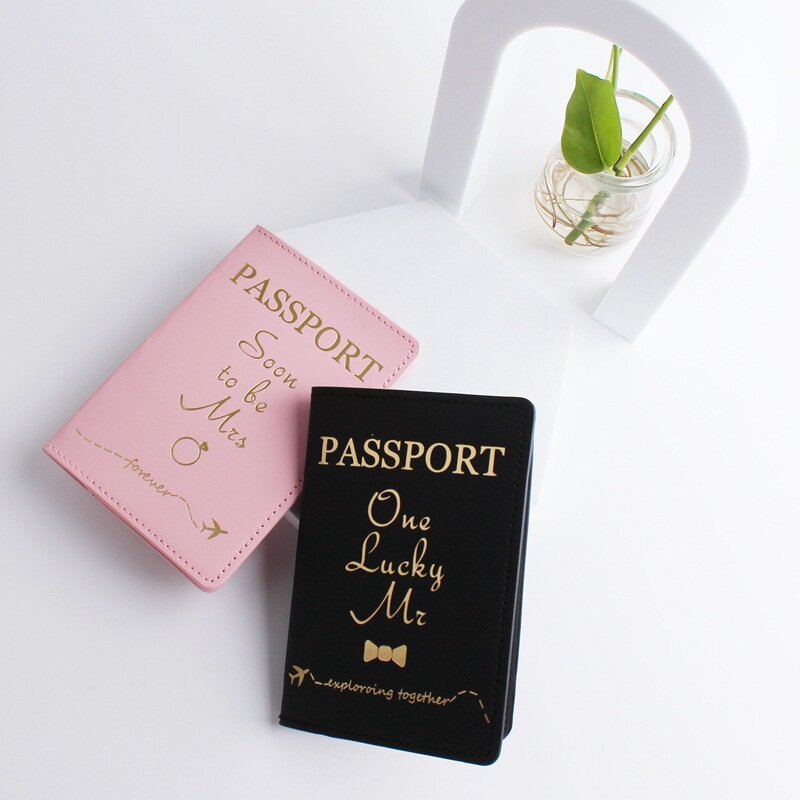 جواز سفر يغطي عبر الحدود الجلود زوجين وثيقة السفر الطائرات حامل جواز سفر فراشة نمط الحقيبة إكسسوارات السفر