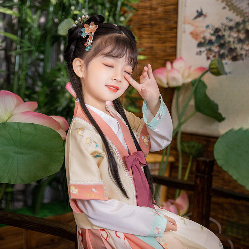 2022 Spring New Girl Oriental Ancient Embroidery Fairy Hanfu Dress Chinese Traditional Skirt Party Evening Performance Vestido #1