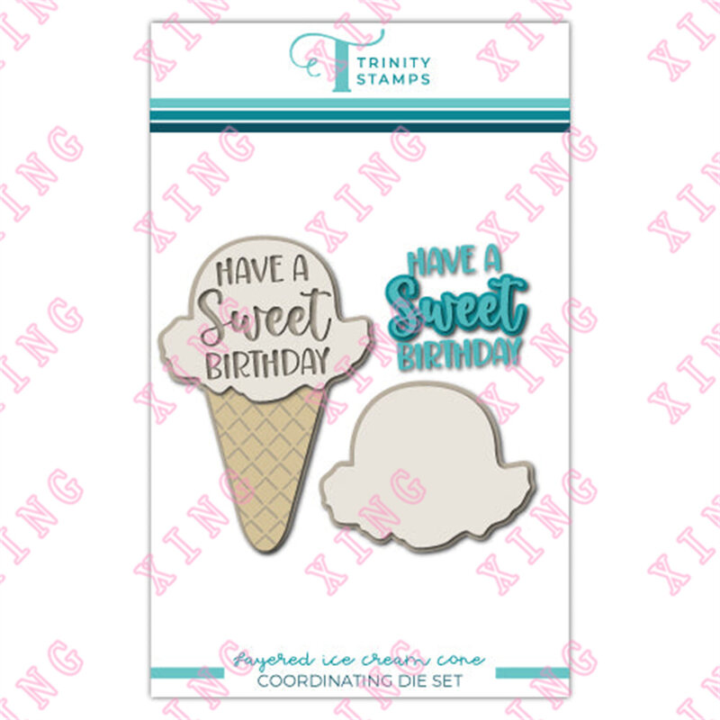 2022 Scrapbook Embossing Decoration Metal Cutting Dies Little Layered Ice Cream Cone Molds Diy Gift Card Craft Layering Stencils #5