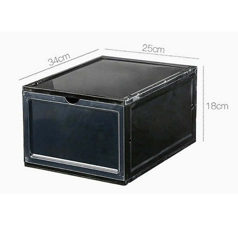صندوق شفاف صندوق تخزين قابل للطي سميك الغبار صندوق تخزين للحذاء صندوق تخزين التراص