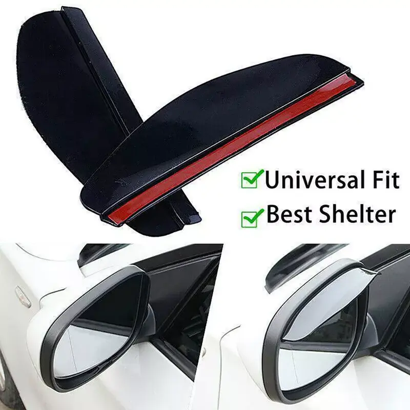 1 Pair Car Rear View Side Mirror Rain Board Eyebrow Guard Sun Visor Accessories18*6CM Side Rear Mirror Visor