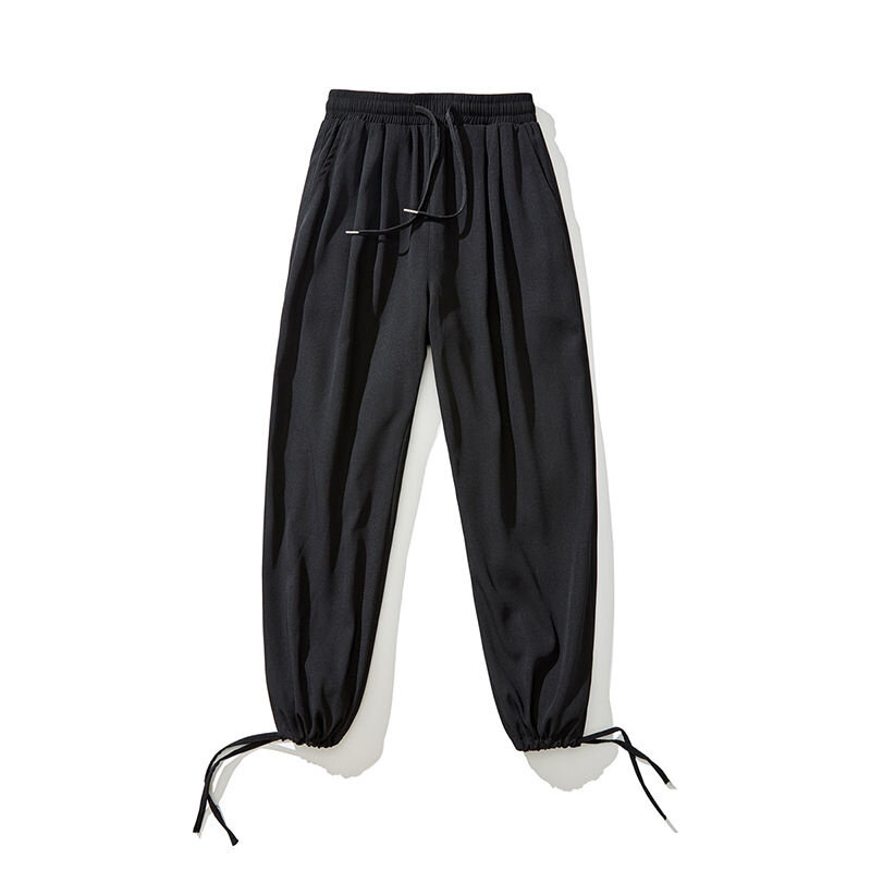 Hybskr بلون الرجال Sweatpants الخريف موضة عادية تصميم الذكور الرباط بنطلون رياضي الشارع الشهير الأسود بناطيل كاجوال