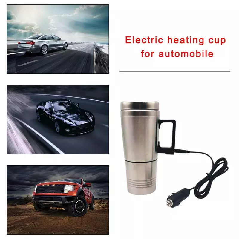 New Car Heating Cup 12/24V Water Heater Kettle Electric Kettle Coffee Tea Boiling Heated Mug Water Heater Travel kettle For Car