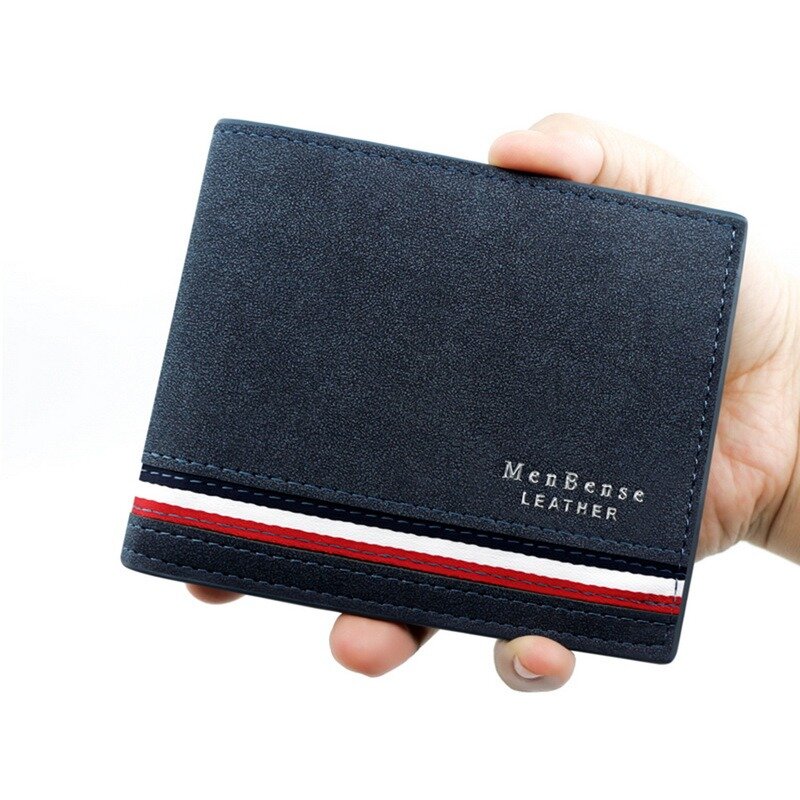 Men Wallet Leather Business Foldable Wallet Luxury Billfold Slim Cowhide Credit Card Holder Inserts Coin Purses 2022 Men's Purse