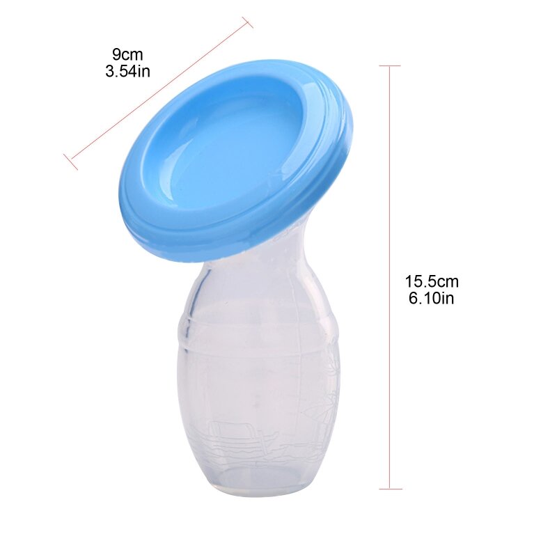 HX5D Manual Breast Pump Silicone Anti Spills Breastpump Breastmilk Collector Cup for Newborn Baby Girls Boys Breastfeeding #6