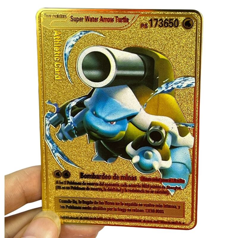 10000 ارسيوس Vmax ديا بطاقات البوكيمون الذهبية بالاسبانية معدن الحديد Pokmo رسائل الاطفال هدية لعبة مجموعة بطاقات