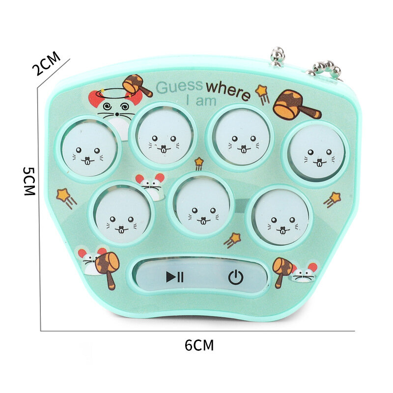 جيب صغير اجتز-a-الخلد لعبة وحدة التحكم الكبار الأطفال الوالدين والطفل التفاعلية الترفيه لغز لطيف لعبة من الكارتون مع سلسلة المفاتيح