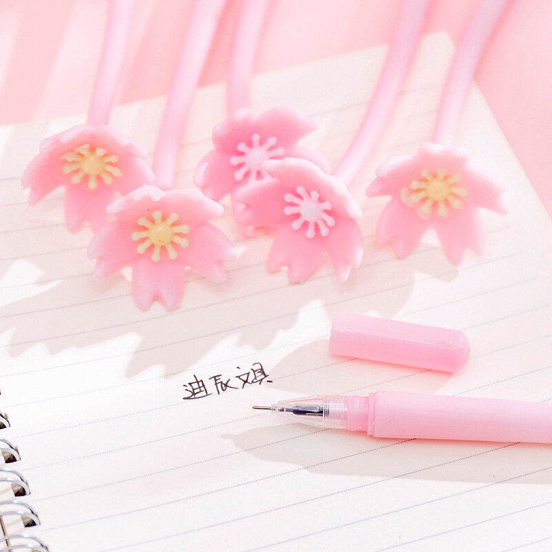 الإبداعية وجميلة زهر الكرز نيوتر القلم الصغيرة الطازجة الجميلة زهرة القلم الطلاب اختبار الكتابة توقيع الأسطوانة الكرة القلم