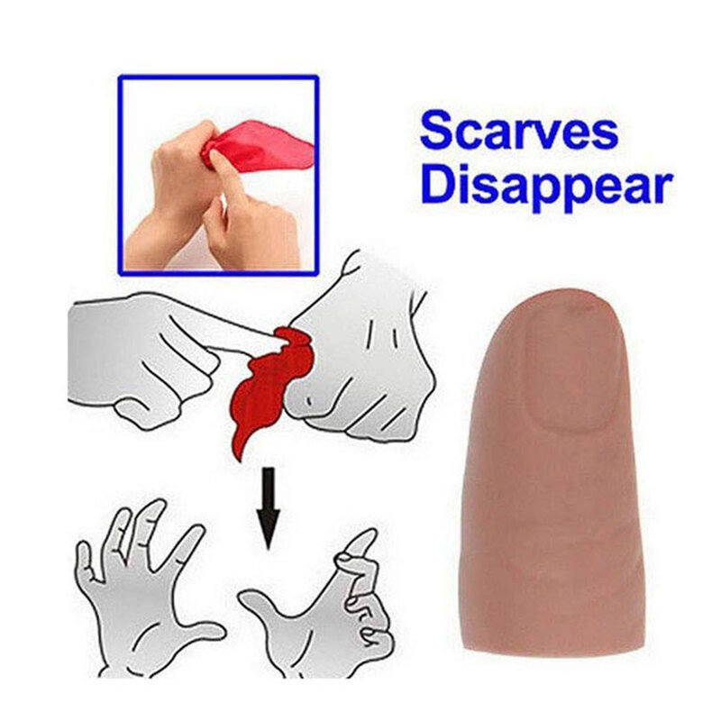 Soft Fake Thumb Magic Fingers Trick Close Up Vanish Appearing Finger Trick Props Toy Funny Prank Party