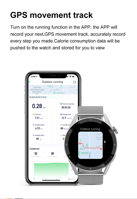SitopWear NFC ساعة ذكية 2022 جديد رجال الأعمال Smartwatch لتحديد المواقع Moverment المسار مكالمة بلوتوث اللاسلكية شحن سوار لياقة بدنية