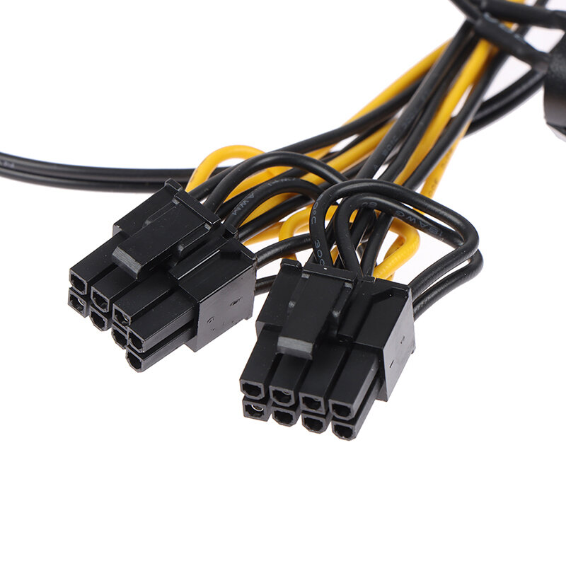 1PC ATX Power 24Pin to Dual 6+2 Pin 8 Pin with on Off Switch Cable 6Pin 8Pin Male to 24 Pin Female Power Supply Cable