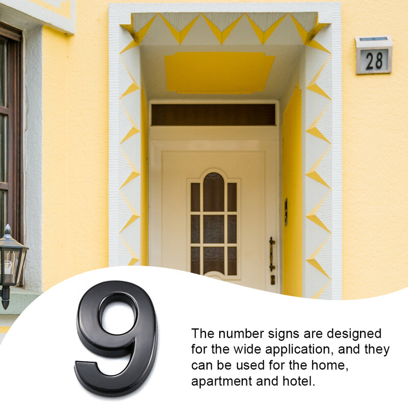 رقم المنزل 0-9 غرفة رقم المنزل الكهربائي البلاستيك تسجيل المنزل باب المرآب الأجهزة #3