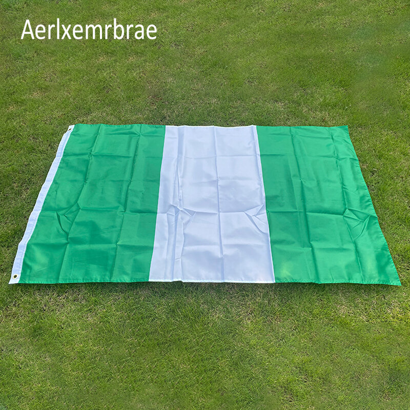 Aerlxemrbrae العلم كبير نيجيريا العلم 90*150 سنتيمتر شعار مجلس نيجيريا العلم