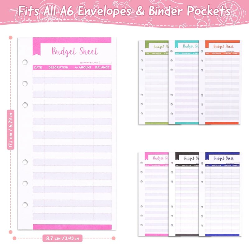 Expense Budget Sheet Can Be Used As A Budget Sheet For A6 Binder, An Expense Tracker For Cash Envelope Wallet #5