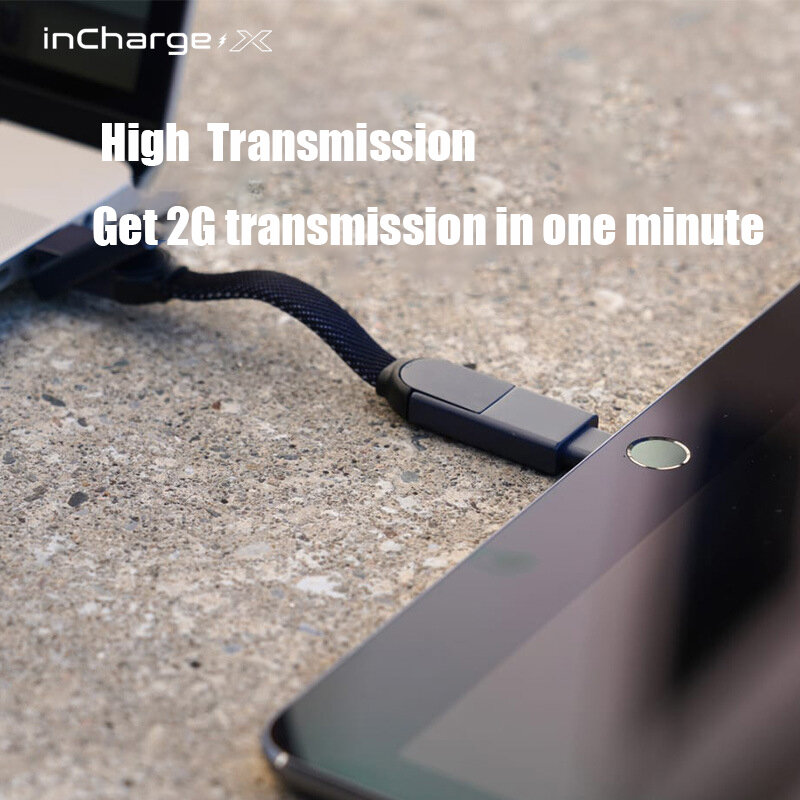 كيرينغ incharge X مهائي كابلات 6 in1 PD 100 واط نقل البيانات تهمة ل USB إلى USB نوع C البرق المصغّر USB المغناطيسي محول