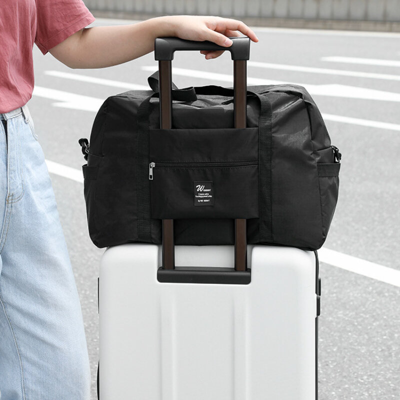 أكسفورد حقيبة اليد الأمتعة الإناث سعة كبيرة حقيبة السفر عطلة نهاية الأسبوع رحلة حقيبة التخزين الكتف مطابقة حقيبة العربة #5