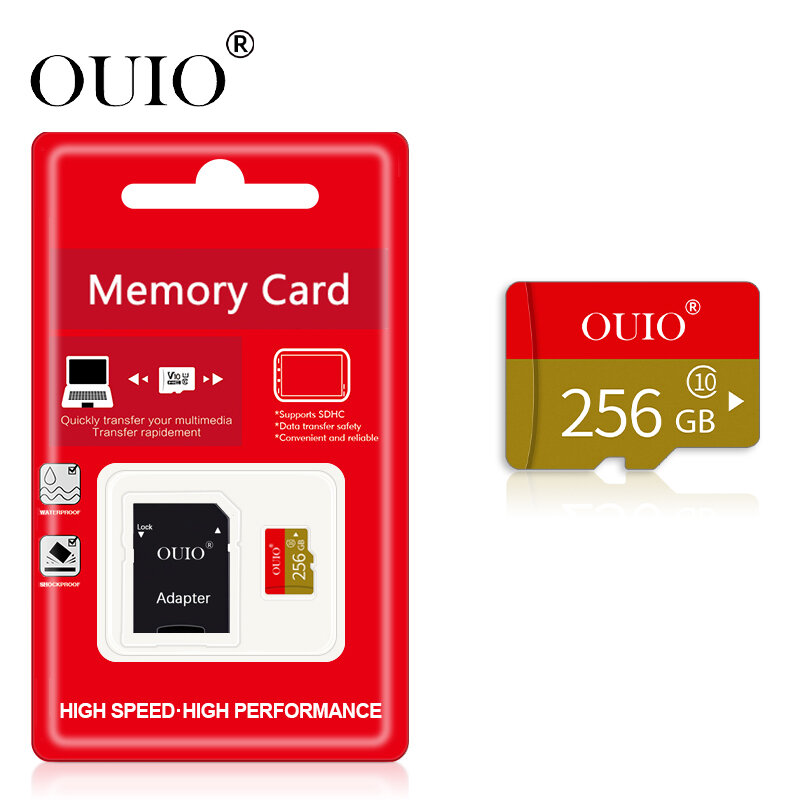 بطاقة مايكرو SD 8 16 32GB 64 GB فئة 10 TF بطاقة مايكرو SD بطاقة ذاكرة فلاش 128GB عالية الجودة بطاقة مايكرو SD للهواتف الذكية المحمول