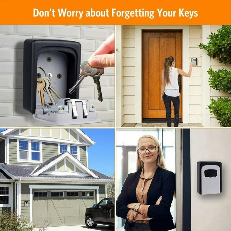 الذكية الأمن كلمة السر مفتاح اقفال الصناديق تخزين مفتاح الحائط خزانة بمفتاح مقاوم للماء في الهواء الطلق Keybox 4 أرقام كلمات السر