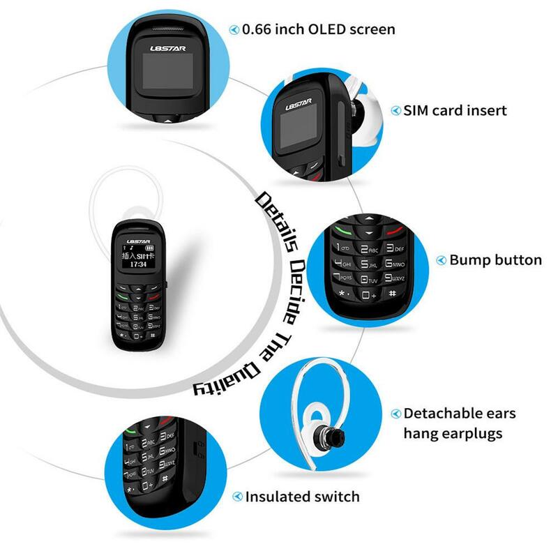 L8Star BM 70 الهاتف المصغر بلوتوث الهواتف النقالة العالمي اللاسلكية سماعة الهاتف الخليوي طالب GTSTAR BM70 سوبر صغيرة GSM الهاتف