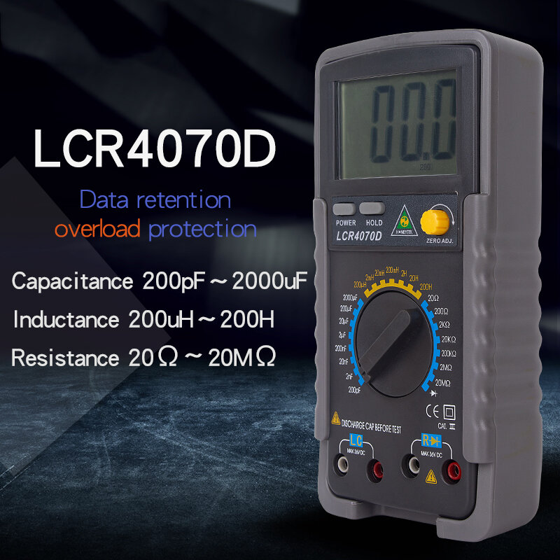 LCR مكثف رقمي متعدد فاحص المهنية السعة متر تحقق السعة تحسين المنزل LCR4070D A6013L