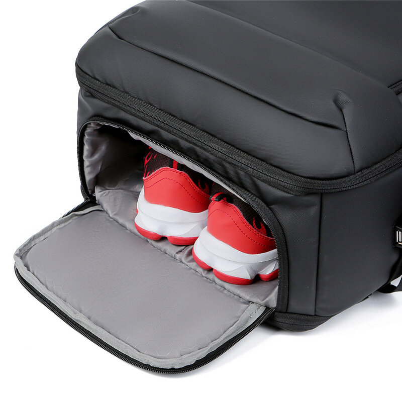 حقيبة كروس سويسرية متعددة الوظائف بطول 17 بوصة قابلة للتمدد بحجم 17 بوصة حقيبة ظهر مزودة بوصلة USB حقيبة مدرسية مضادة للماء حقيبة سفر أحذية