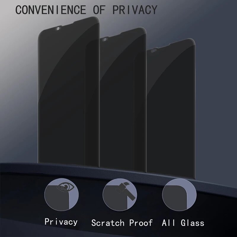 مضاد للتجسس زجاج آيفون 13 12 برو ماكس ميني XS ماكس 8 7 Plus غطاء كامل الخصوصية حامي الشاشة آيفون 11 برو ماكس X XR 14