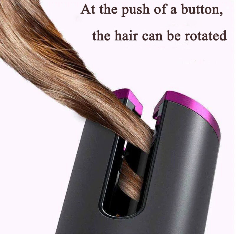 USB قابلة للشحن مموج الشعر حديد مسطح التلقائي الياف الستائر المعدنية اللاسلكية الشباك النساء تجعيد الشعر موجات أداة المحمولة شاشة الكريستال السائل