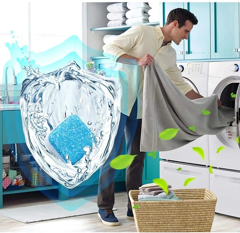 غسل منظف للغسالات قرص فوار التنظيف العميق كفاءة تعقيم مزيل العرق مزيل التلوث المنزل أداة نظيفة